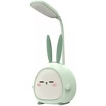 Lampe de bureau portable à Led avec veilleuse Lapin mignon Lampe de lecture pliable et rechargeable par usb pour chambre d'enfant et bureau de chevet