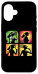 Coque pour iPhone 16 Tennis Pop Art Joueuse de Tennis Vintage Femme