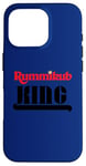 Coque pour iPhone 16 Pro Logo Rummikub King avec encre noire Royal Crown