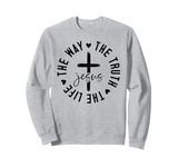 The way. The truth. The life. Jesus. Christian God love. Sweatshirt