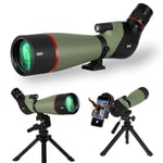 Gosky Newest 20-60X80 HD Dual Focusing Spotting Scope, BAK4 Prism 45 Degree Angled Eyepiece with Tripod, Smartphone Adapter, Scope for Bird Watching Target Shooting Hunting Wildlife Scenery