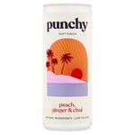 Punchy Drinks Punchy - Peach Ginger & Chai Drink 250ml-12 Pack