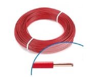 CABLE FIL ELECTRIQUE COURONNE 100 METRES HO7 V-U 1 x 2.5 mm² ROUGE