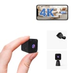 AOBOCAM Camera Espion,WiFi 4K HD Mini Caméra de Surveillance Interieur/extérieur sans Fil avec Enregistrement Longue Batteries avec Mini Cachée Détection Mouvement Spy Cam Vision Nocturne (XS) (XS)