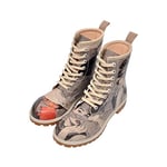 DOGO Long Boots Go Back To Being Yourself Lace-up Vegan Women's Boots Printed Design Shoes