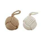 Deco 79 Rope Door Stop, 2 Assorted, 14 by 7" (Pack of 2)