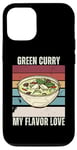 Coque pour iPhone 13 Pro Curry vert vintage My Flavor Love Amateur de curry vert rétro