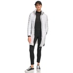 Calvin Klein Women's Long Puffer Jacket Down Coat, Light-Weight Shine White, M