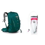 Osprey EuropeOsprey Tempest 9 Women's Hiking Pack Jasper Green - WM/L & Hydraulics 1.5 L Water Hydration Reservoir - RedOsprey Europe