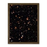 Artery8 Hubble Space Telescope Image A Look Into The Universe's Past Ultra Deep Field Near Infrared View Of Distant Galaxies Billions Of Light Years Away Artwork Framed Wall Art Print 18X24 Inch