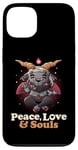 Coque pour iPhone 13 Paix Love Souls Démon Chèvre Pentagramme Satanique Mignon Baphomet