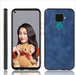 For Huawei Nova 5i Pro/Nouvelle 5z Antichocs Couture Vache Modèle Peau Pc + Pu + Tpu Noir Color : Blue