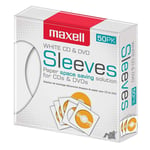 Maxell 190135 CD-400 CD/DVD Paper Sleeves With Clear Window 50 Pack  (US IMPORT)