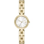 DkNY Montre pour Femme City Link, Mouvement à Trois Aiguilles, Boîtier en Acier Inoxydable Doré de 26 mm avec Bracelet en Acier Inoxydable, NY6638