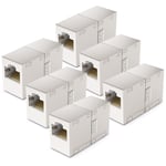 6 Pièces RJ45 Coupleur Cat6-Rallonge de Câble LAN et Connecteur de Câble Réseau pour Switch TV PS5 PS4 ADSL Modem TV Box Router et PC-Adaptateur de Câble Patch avec POE RJ45 Connexion LAN