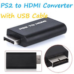 PS2 to HDMI Converter Game to HDMI Video Audio Adapter for Playstation 2 A++