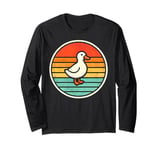 Cute Little Duck Retro Vintage Duck Sweet Animals Long Sleeve T-Shirt