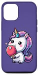 Coque pour iPhone 14 Pro Licorne Avec Batte De Tennis De Table Pour Ping-pong