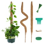 Vicloon Tuteur Plante, 2pcs Tuteur Coco, 64cm Grimpante Pliable pour Plante Monstera Extension et Support pour Maison Jardin de Support de Plante