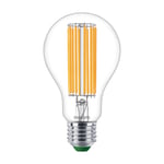 Philips LED-pære E27 5,2W 4000K, klart glass