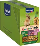 Vitakraft Kräcker Mix, snack pour rongeurs, pour lapins nains, avec légumes et betteraves, avec raisin et noix, avec baies sauvages et sureau, sans sucre ajouté ni céréales (10 x 168 g)