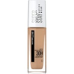 Maybelline New York Foundation Superstay Active Wear Fond de teint liquide longue durée 30 heures – Sensation légère – Résistant à l'eau, à la transpiration et aux transferts – 30 ml – Teinte : 10 –