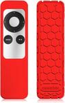 Coque Compatible Avec Apple Tv 2 Et 3, Anti-Slip Remote Case Housse Coque De Protection En Silicone, Rouge[Q1208]