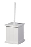 Premier Housewares Porte-Brosse de Toilette avec Brosse WC. Porte Balais en Bois Blanc