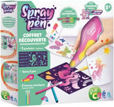 SPRAY Z PEN - Kit Dessin Enfant - Coffret Découverte : 1 Spray Pen + Feutres Classiques + Pochoirs - Jeu Créatif Original Gulli Crea