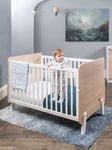 Boori Natty Cotbed with Mattress, White/Oak