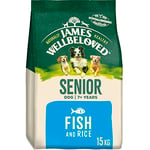 James Wellbeloved Complete Dry Senior Dog Food Fish and Rice, 15 kg