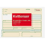 Blankett kvittens numrerad A5L 2x50 blad 5st