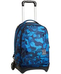 Invicta Trolley - New Tech Camo Squared, Blue, 3in1 Detachable Backpack, Travel & School