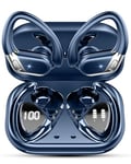 Wireless Earbuds, 2024 Bluetooth 5.4 Headphones Sports, 50H Stereo Wireless Earphones with Mic CVC 8.0 Noise Reduction, 1.5 H Fast Charge, IP7 Waterproof Wireless Headphones for Running, Dark Blue