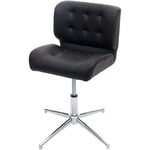 Chaise de bureau HHG-441, pivotante, réglable en hauteur , similicuir noir, pied chromé - black