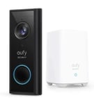 eufy Security Video Doorbell 2K Battery-Powered with HomeBase 16GB Storage No Fe