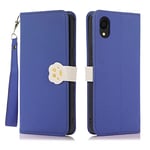 Succtopy Coque pour Samsung Galaxy A22 5G,Etui en Cuir PU Leather Portefeuille avec Fente Carte&Fermeture Magnétique pour Samsung Galaxy A22 5G,Flip Case Compatible avec Samsung Galaxy A22 5G，Bleu