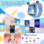 Montre Connectée Enfant,Montre Telephone Enfant Pour Filles Garçons Avec Appel Sos,Réveil Caméra Podomètre Musique Jeux Lampe De Poche,Smartwatch Cadeau Pour Garçons Filles De 4 À 12 Ans (Bleu)