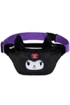 Hello Kitty Girls Black Kuromi Plush Waist Bag Daily Essentials Lightweight