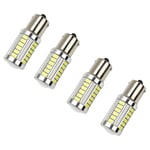 Tlily - 4 Pcs 1156 Bau15S Py21W Voiture De 150 Degres Led Course Jour Ampoule 33 Smd 5730, Rouge