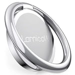 Lamicall Phone Ring Holder, Universal Ring Stand - 360 Adjustable Handy Finger Ring Grip Sturdy Mobile Phone Loop for iPhone 16 15, 14, 13, 12, 11 Pro Max Mini Xs XR X 8 7 6S, All 4~8" phones - Silver