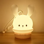 Vicloon Veilleuse Enfant,Lampe de Silicone 9 Couleurs USB Rechargeable Peut être Chronométré Veilleuse Enfant Deco Lampe Pour Décoration Noël Chambre Enfant Cadeau D'anniversaire (Lapin)