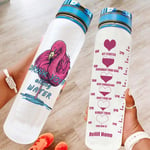 XJJ88 Cool Flamingo Water Bottles with Carry Strap - Reusable Bottle Perfect for Camping white 1000ml