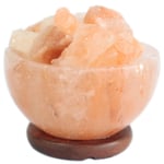 Fire Bowl And Chunks Natural Himalayan Salt Lamp - Pink Rock Crystal Light