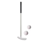 1 set minigolfputterklubba med 2 golfbollar Tpr-grepp höger vänsterhänt rostfritt stål golfklubba barn vuxna bordsspel golfputter träning Db Silver one size