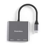 4K HDMI-kompatibel USB-C-dockningsstation Adapter Stöd Skärm Monitor U-disk