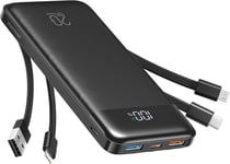 Charmast Power Bank 20000mAh, Fast Charging Portable Charger with Black