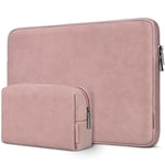 DOMISO 13,3 Pouces Imperméable Housse Sac de Protection Ordinateur Portable Sacoche pour 13,3" HP/Dell/Asus, 13,3 Pouces MacBook Air/Pro/13,3" Notebooks,Rose