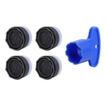 4pcs M18.5 Faucet Aerators with Faucet Aerator Removal Wrench for Kitchen Blue