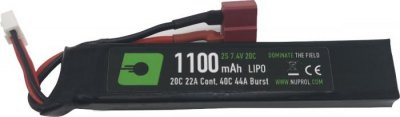 Nuprol Power 1100mAh LiPO 7.4V 20C Stick - Deans